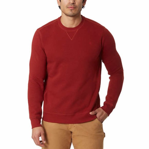 NWT GH Bass & Co Men's Sueded Fleece Crew Neck Sweatshirt Size 2XL Red $65 CC303 - Picture 1 of 4